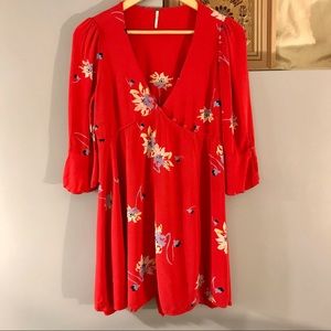 Free People Time On My Side Floral Wrap Dress